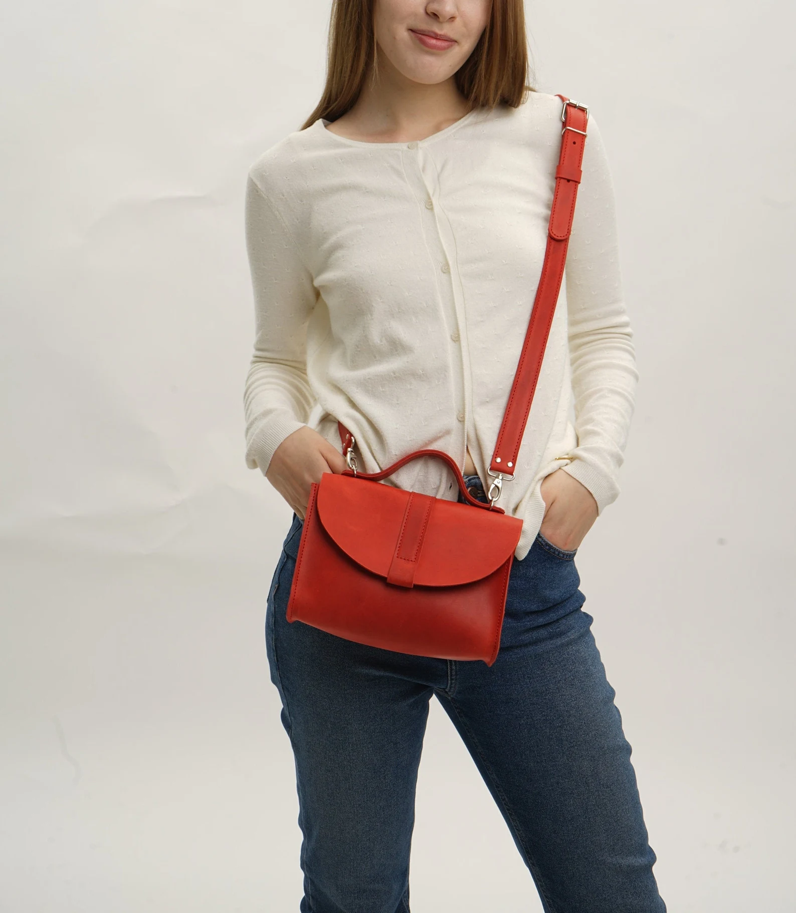 Leather Crossbody Bag Women Shoulder Bag Mini Bag - Image 8