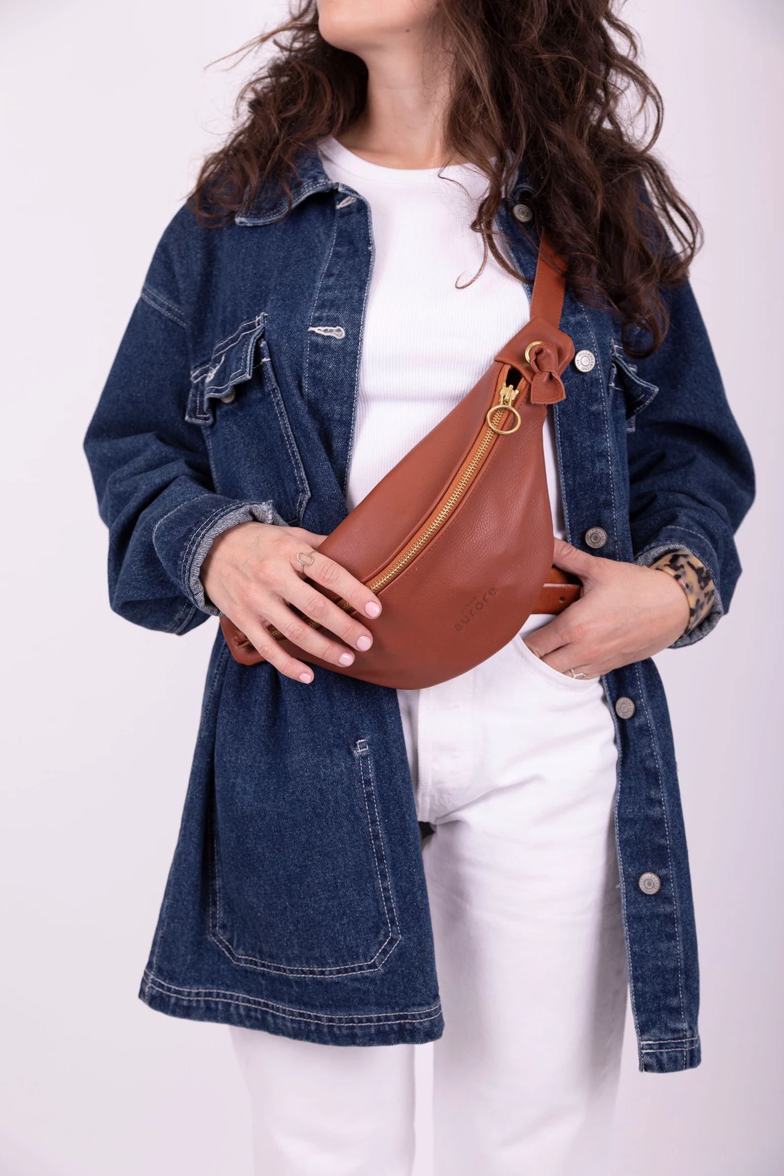 Leather belt bag for women - Image 3