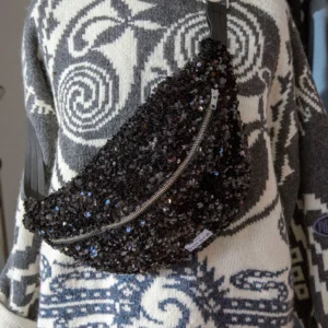 Alternative view of Banana Nina - Sequin fabric - Black
