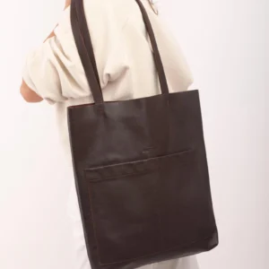 Leather tote bag for women
