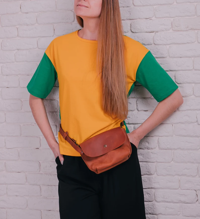 Leather Fanny Pack Belt Bag Rinonera Hip Bag Women Belt Bag - Image 3