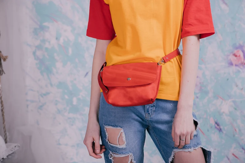 Leather Fanny Pack Belt Bag Rinonera Hip Bag Women Belt Bag - Image 4