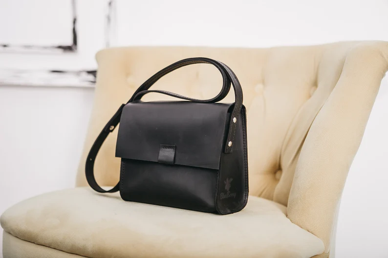 Leather city Bag,Shoulder bag for woman,Leather crossbody bag - Image 7