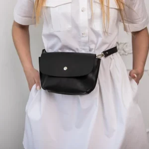 Alternative view of Leather Belt Bag Leather Fanny Pack Crossbody Bag