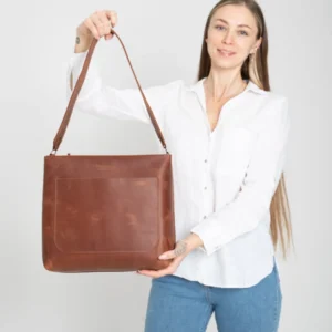 Leather Tote Bag for Women, Leather Shoulder Bag, Handmade Leather Tote